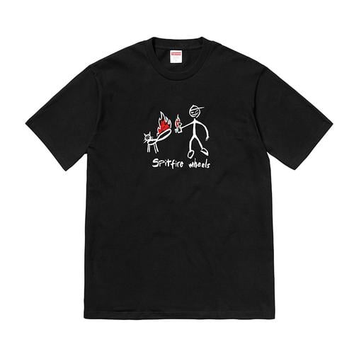 Details on Supreme Spitfire Cat T-Shirt None from spring summer
                                                    2018 (Price is $44)