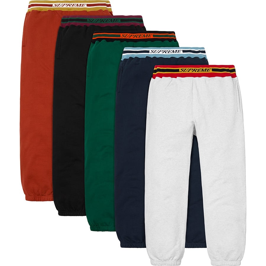 Supreme Striped Rib Sweatpant released during fall winter 18 season