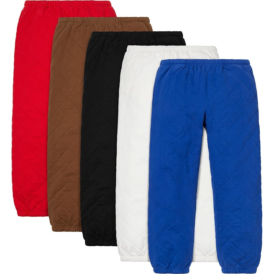 Supreme Quilted Sweatpant for fall winter 18 season