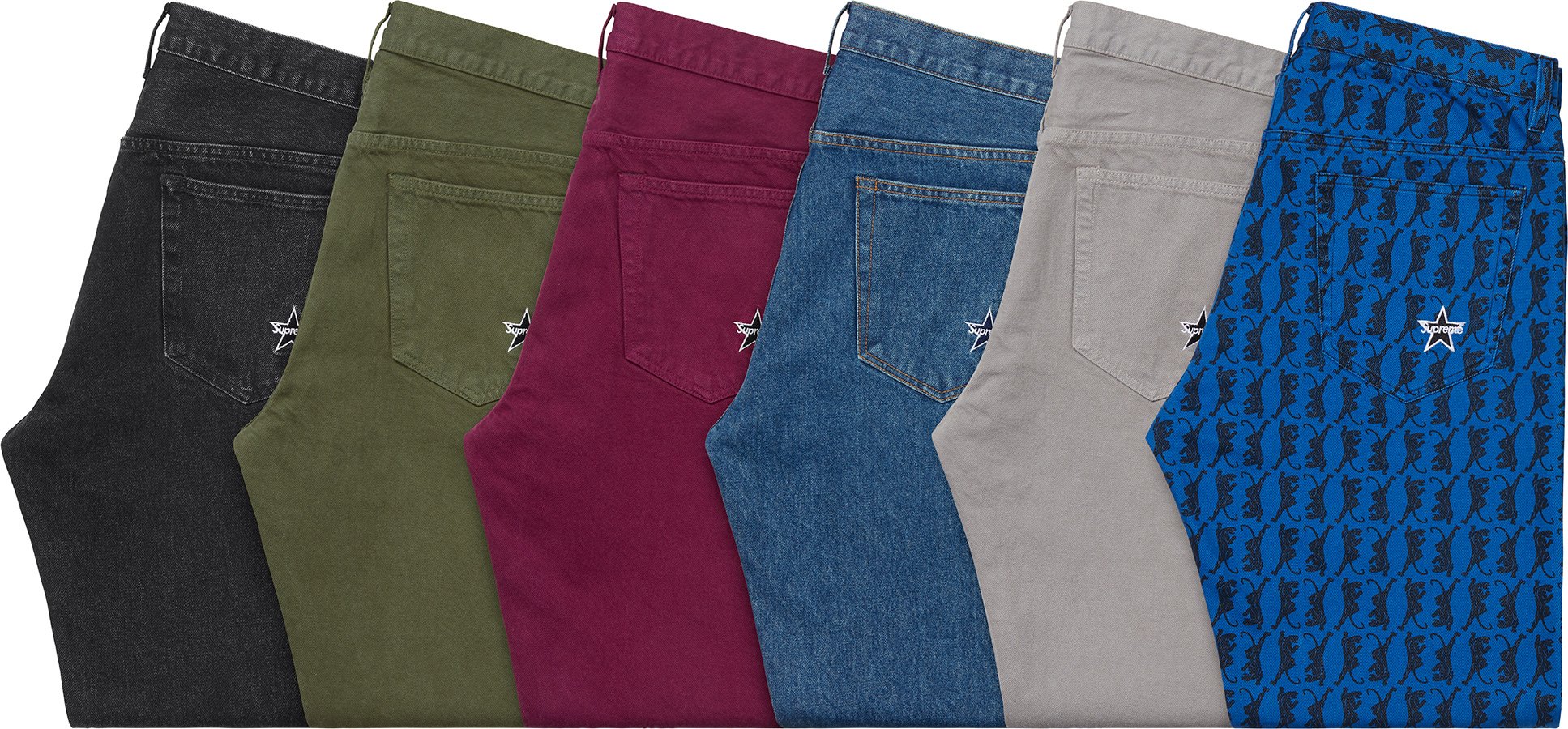 最高品質の Supreme 18SS Floral Jeans Regular Washed デニム/ジーンズ