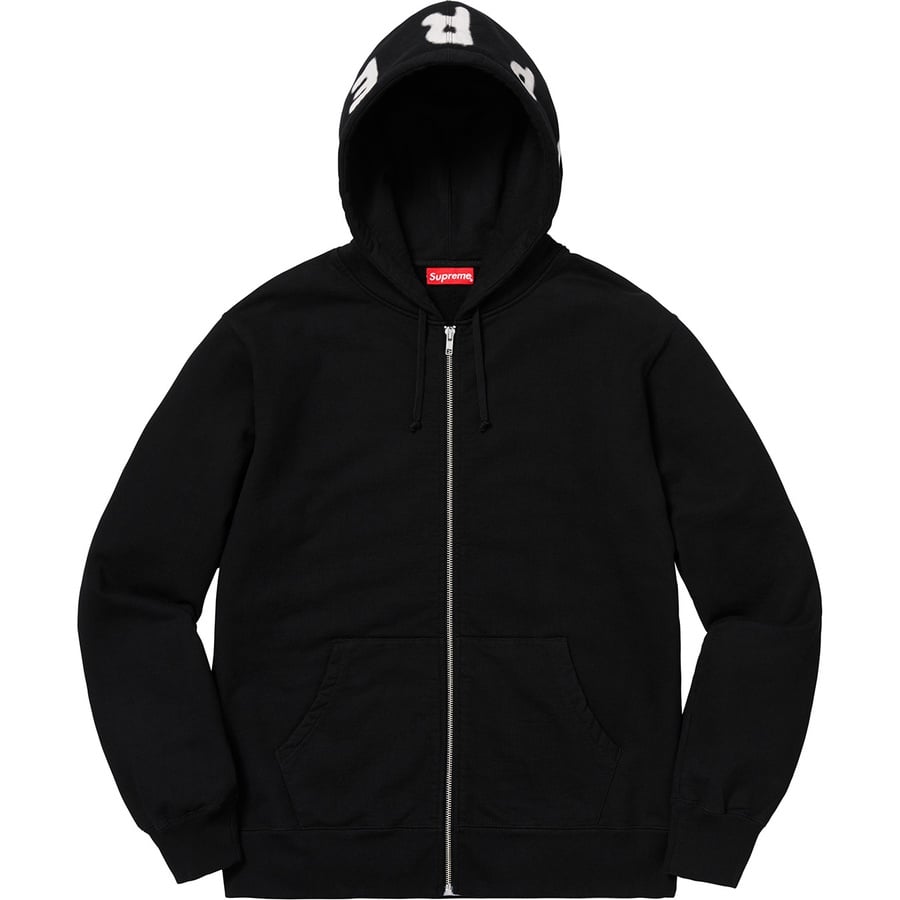 Details on Bone Zip Up Sweatshirt Black from fall winter 2018 (Price is $168)