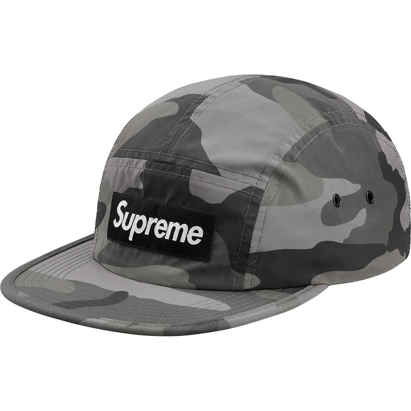 supreme 2018 Reflective Camo Camp Cap