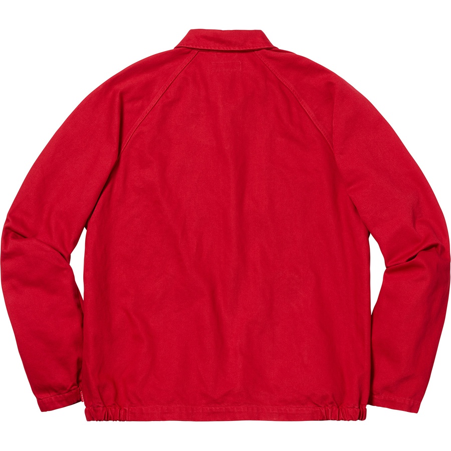 Details on Snap Front Twill Jacket Red from fall winter 2018 (Price is $178)