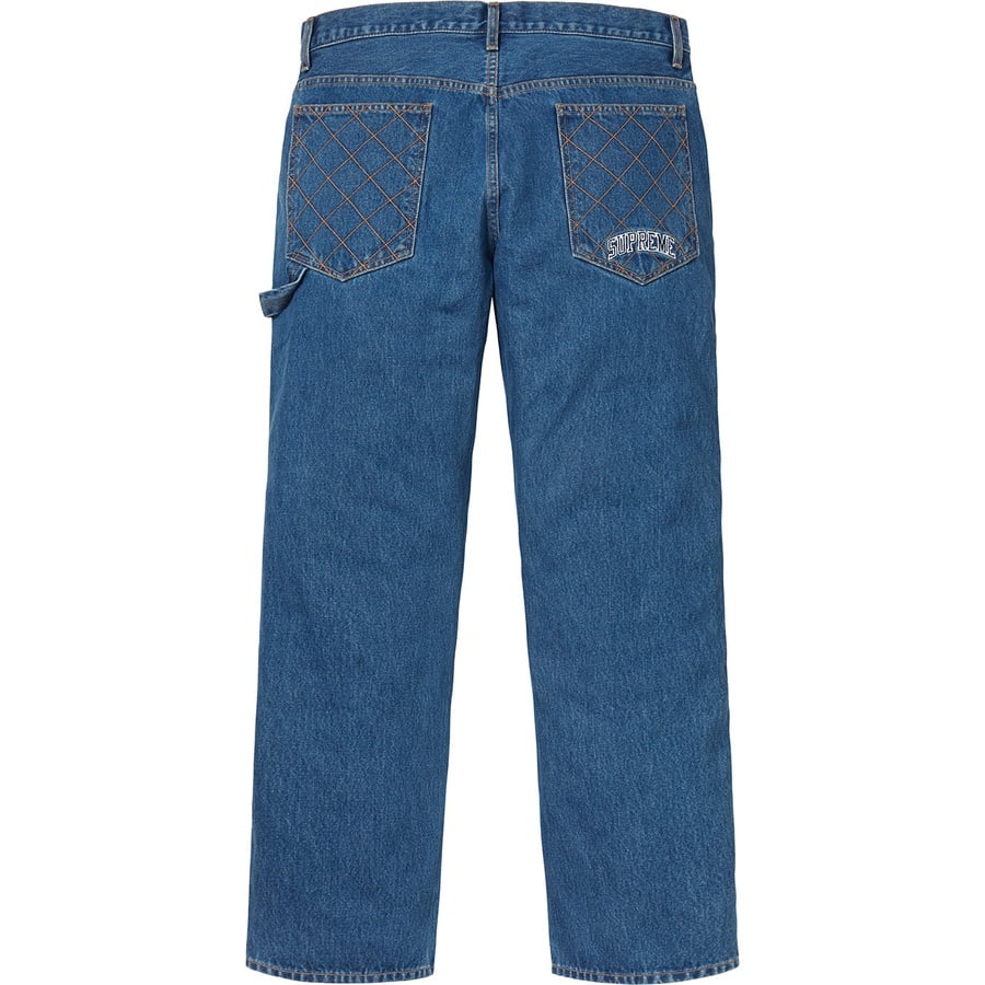 Details on Diamond Stitch Carpenter Jean Washed Blue from fall winter
                                                    2018 (Price is $158)