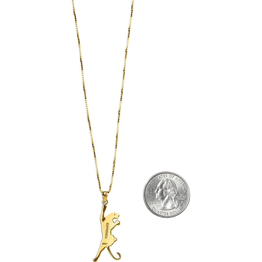 Details on Panther Gold Pendant Gold from fall winter
                                                    2018 (Price is $398)