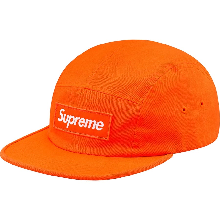 Details on Washed Chino Twill Camp Cap Neon Orange from fall winter
                                                    2018 (Price is $54)