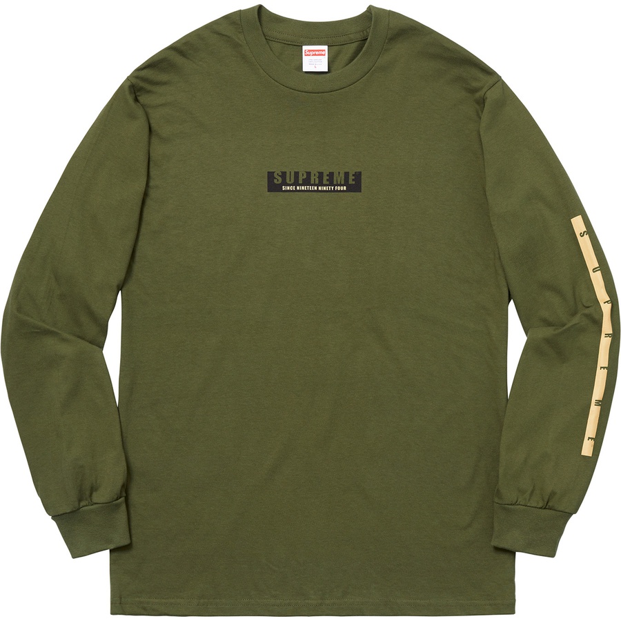 Details on 1994 L S Tee Olive from fall winter
                                                    2018 (Price is $40)