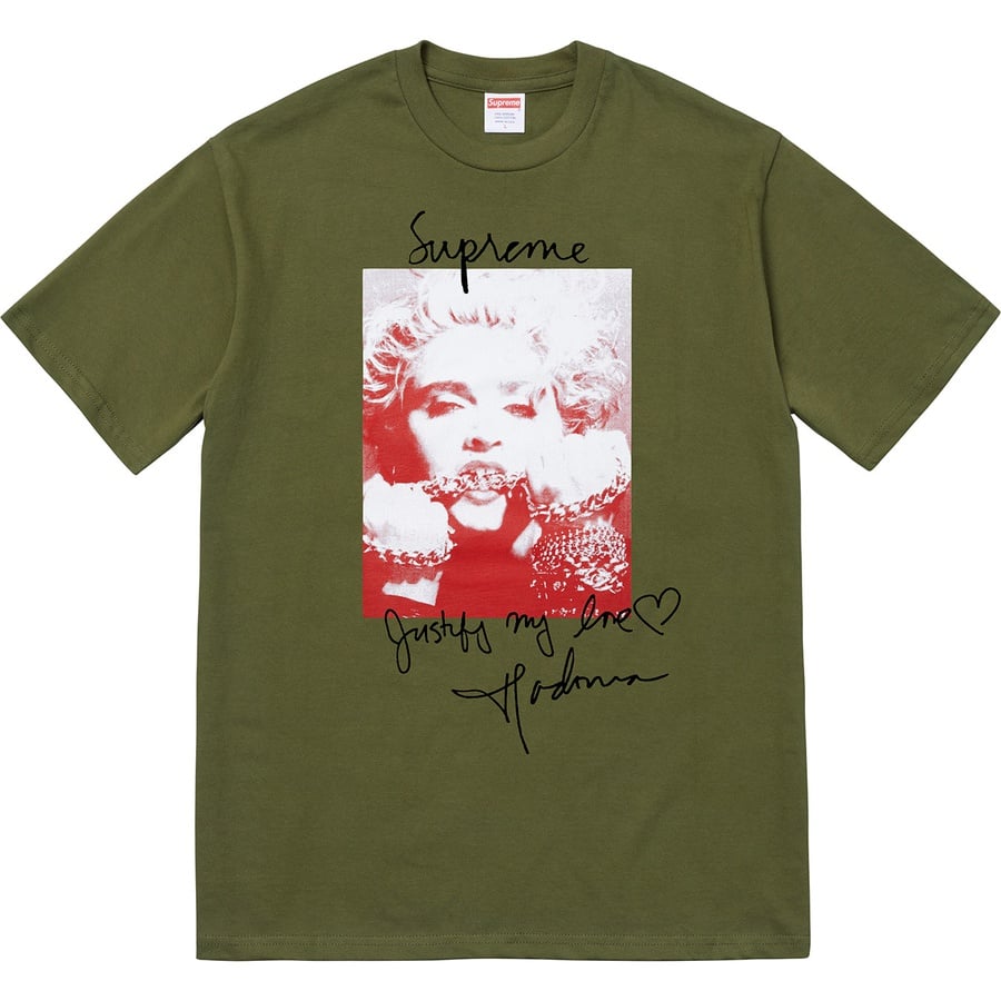 Details on Madonna Tee Olive from fall winter
                                                    2018 (Price is $48)