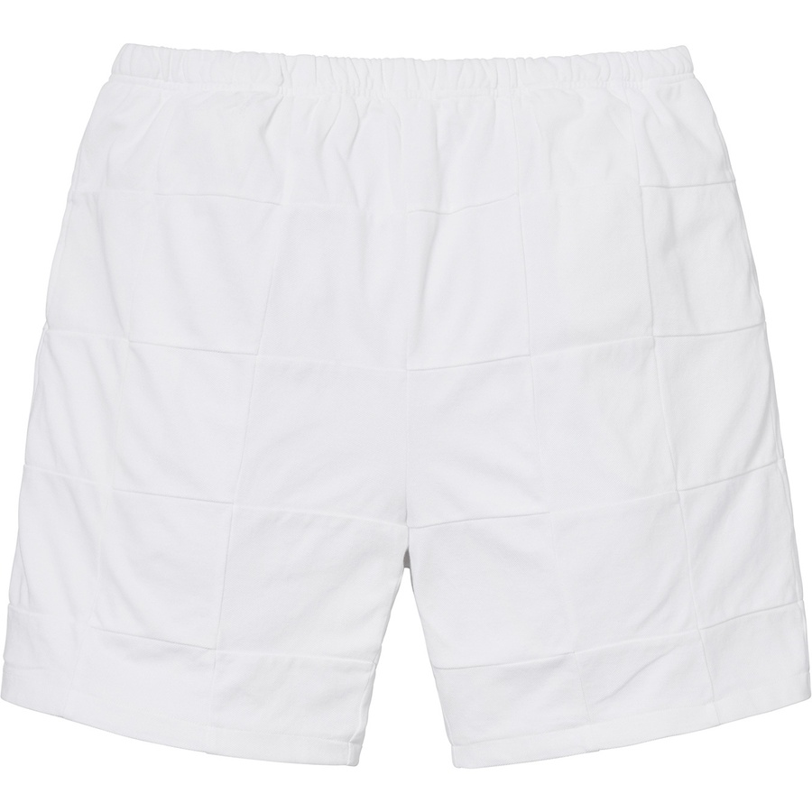 Supreme Patchwork Pique Short (FW18) - White - $118