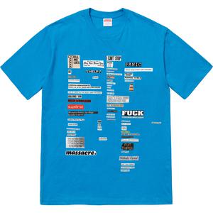 supreme cutouts tee heather grey
