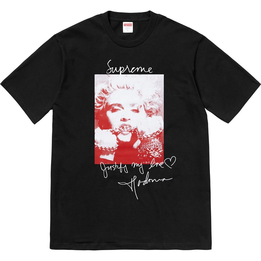 Details on Madonna Tee Black from fall winter
                                                    2018 (Price is $48)