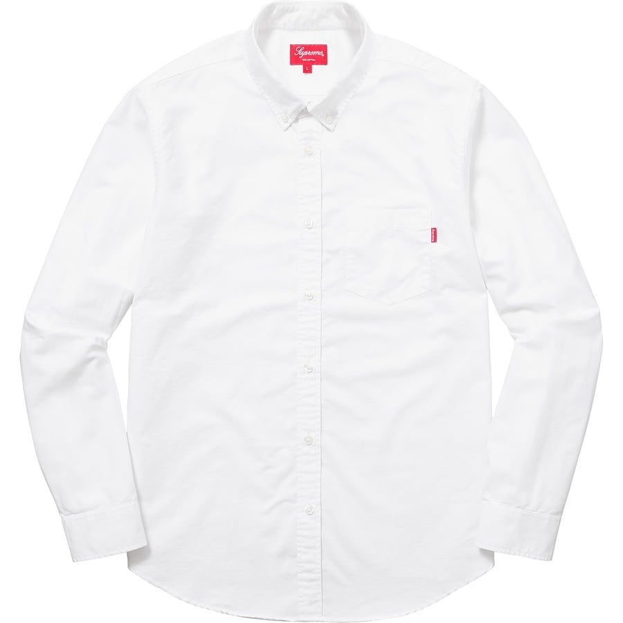 Details on Oxford Shirt White from fall winter 2018 (Price is $118)