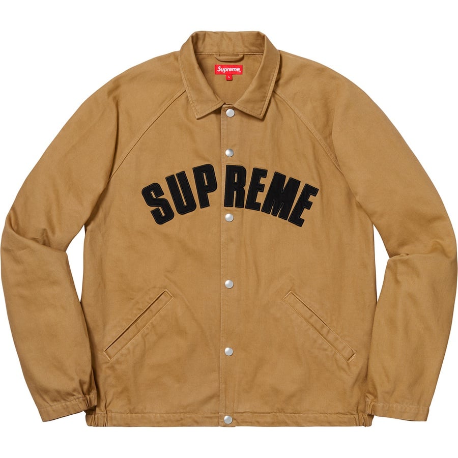 Supreme Snap Front Twill Jacket (FW18) - Light Gold - $178