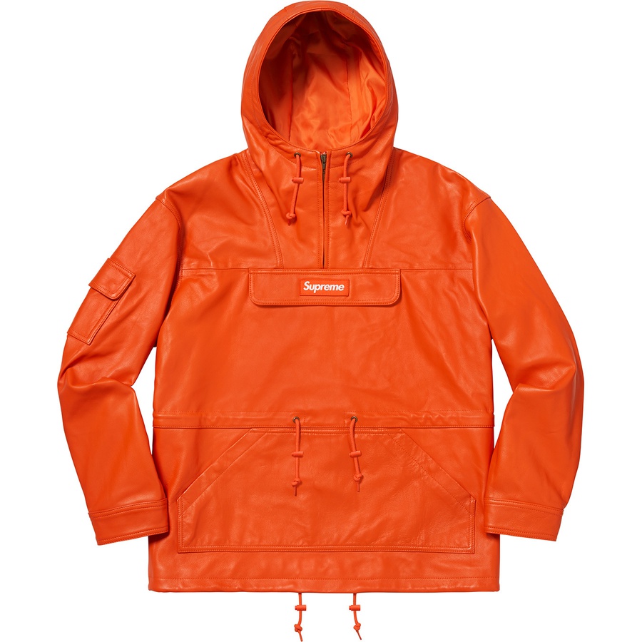Details on Leather Anorak Orange from fall winter
                                                    2018 (Price is $698)