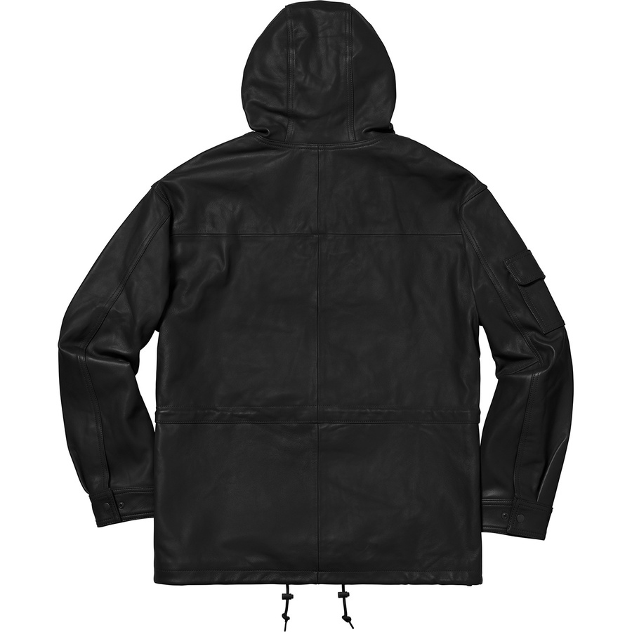 Details on Leather Anorak Black from fall winter 2018 (Price is $698)