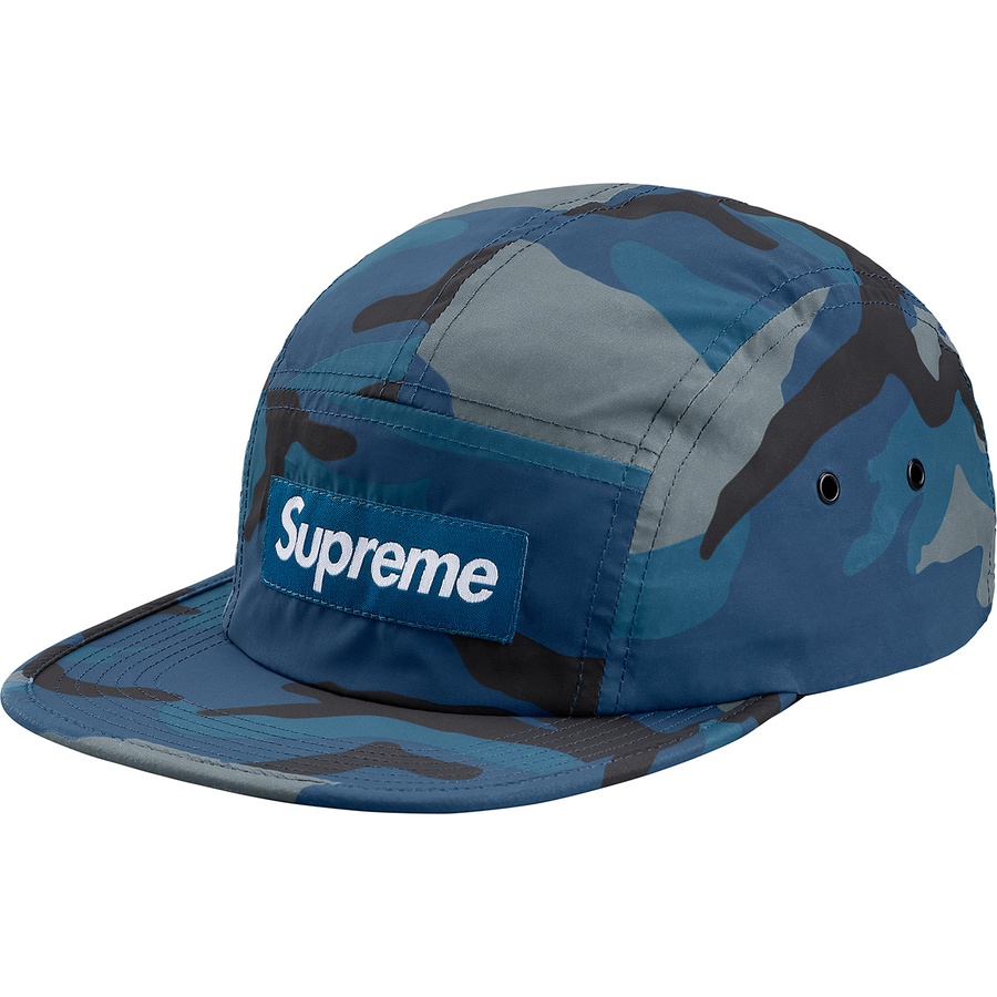 Details on Reflective Camo Camp Cap Blue Camo from fall winter 2018 (Price is $48)