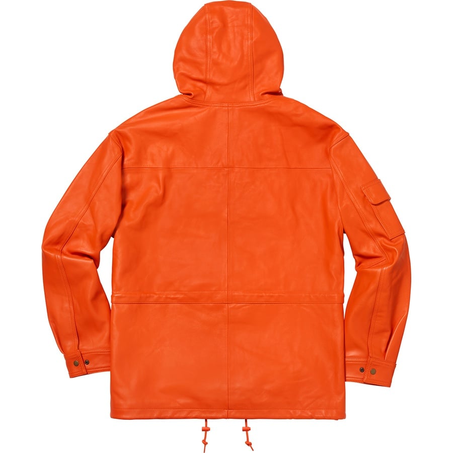 Details on Leather Anorak Orange from fall winter
                                                    2018 (Price is $698)