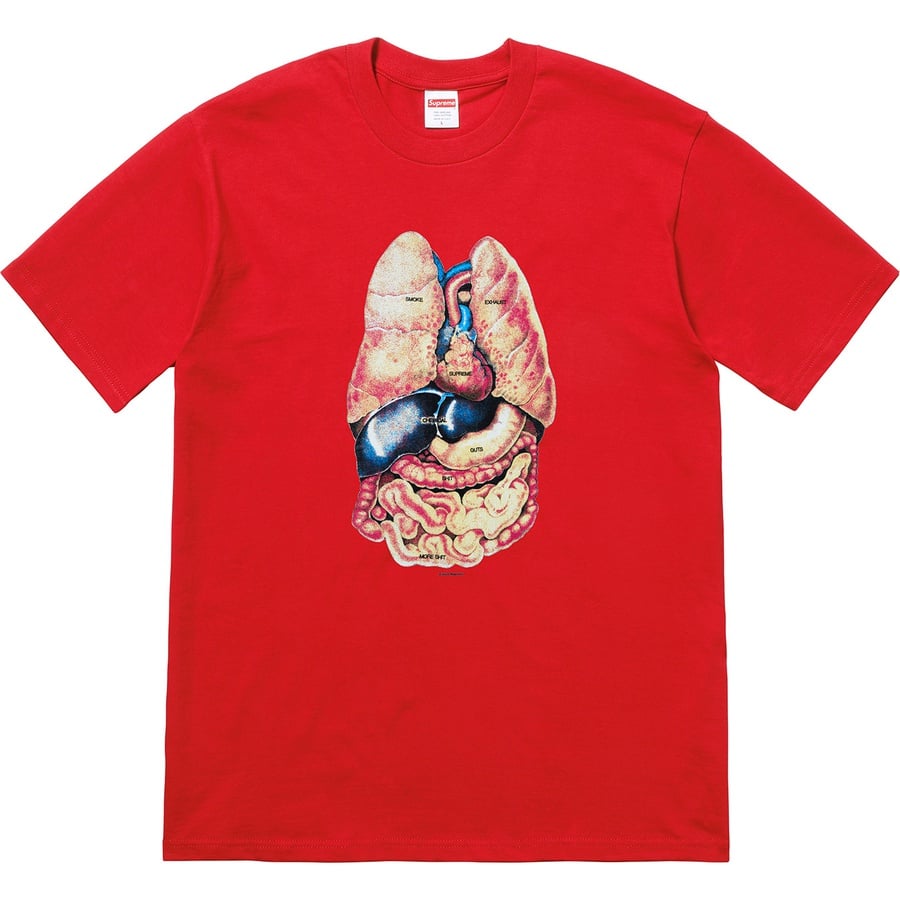 Details on Guts Tee Red from fall winter
                                                    2018 (Price is $36)