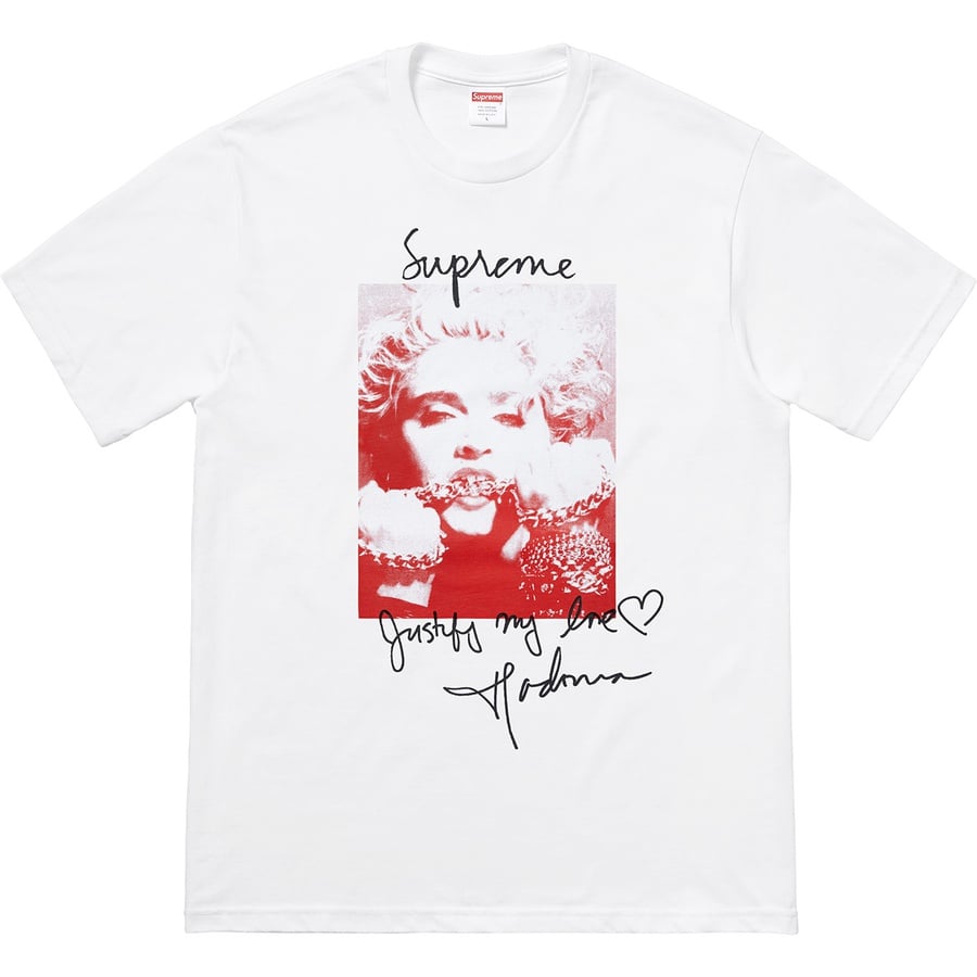 Details on Madonna Tee White from fall winter
                                                    2018 (Price is $48)
