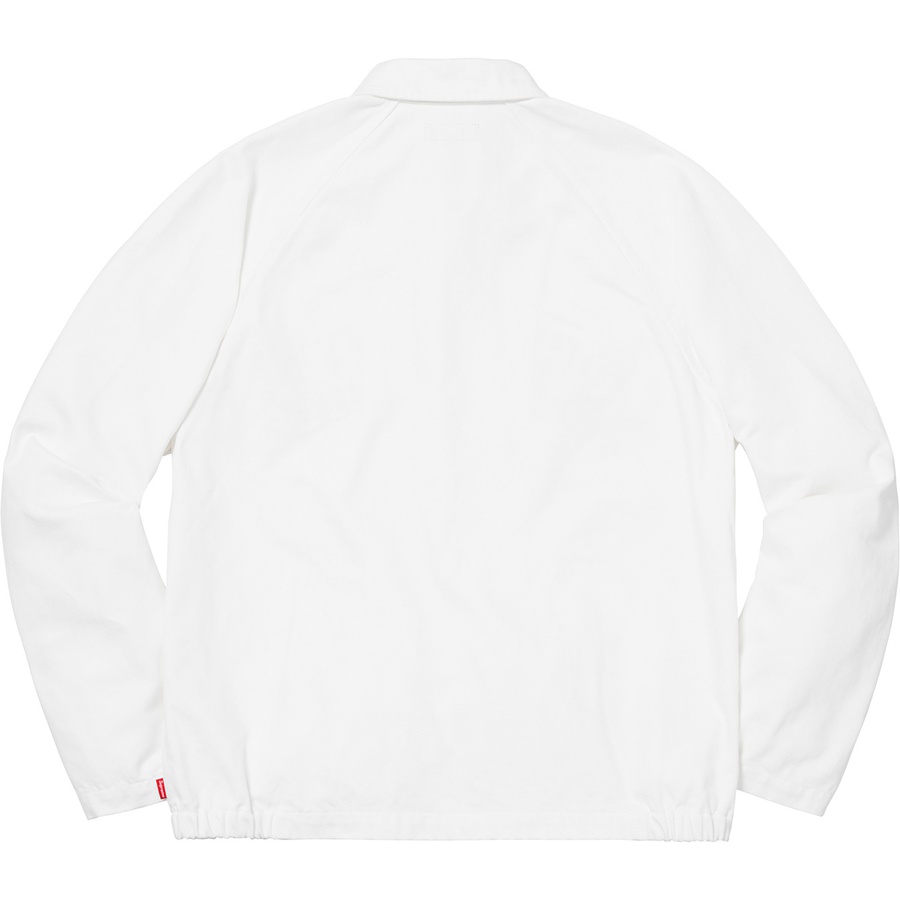 Details on Snap Front Twill Jacket White from fall winter 2018 (Price is $178)