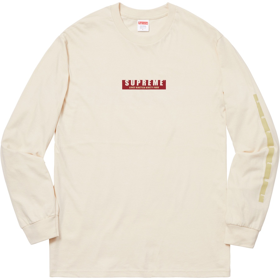 Details on 1994 L S Tee Natural from fall winter
                                                    2018 (Price is $40)