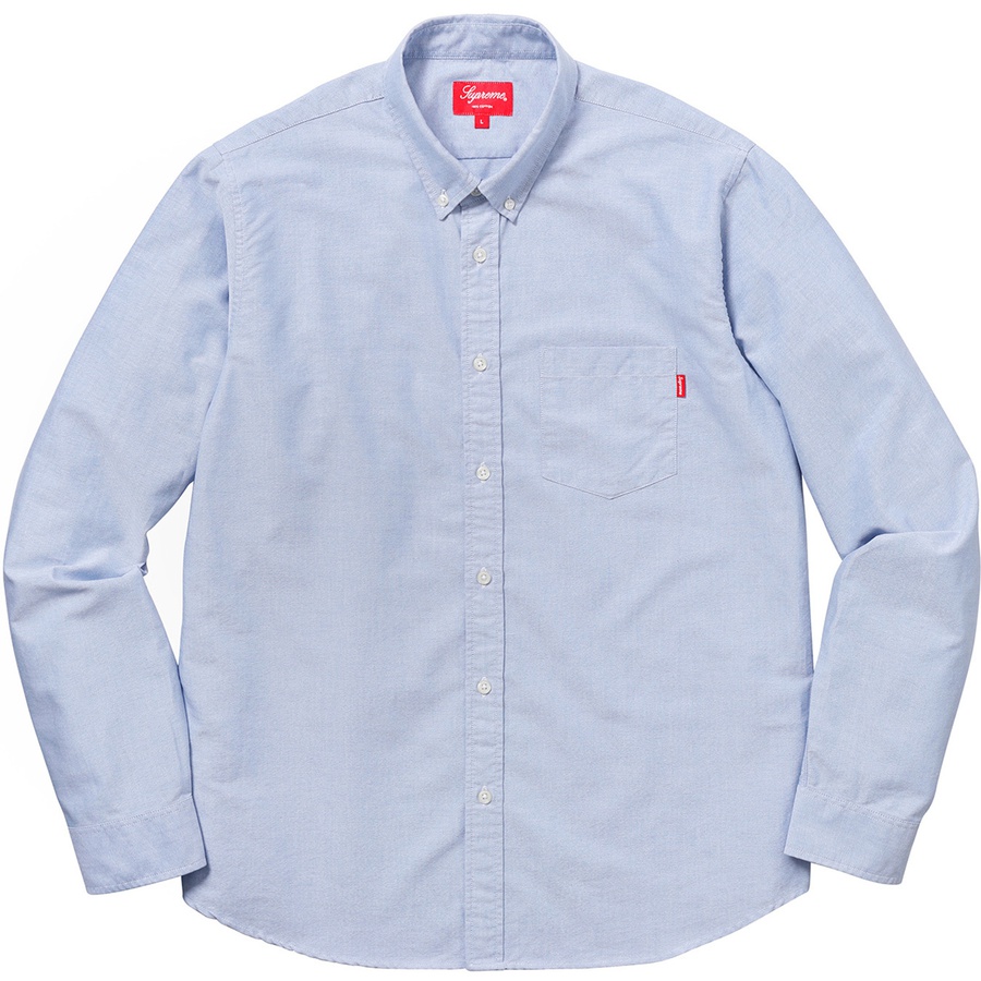 Details on Oxford Shirt Light Blue from fall winter 2018 (Price is $118)