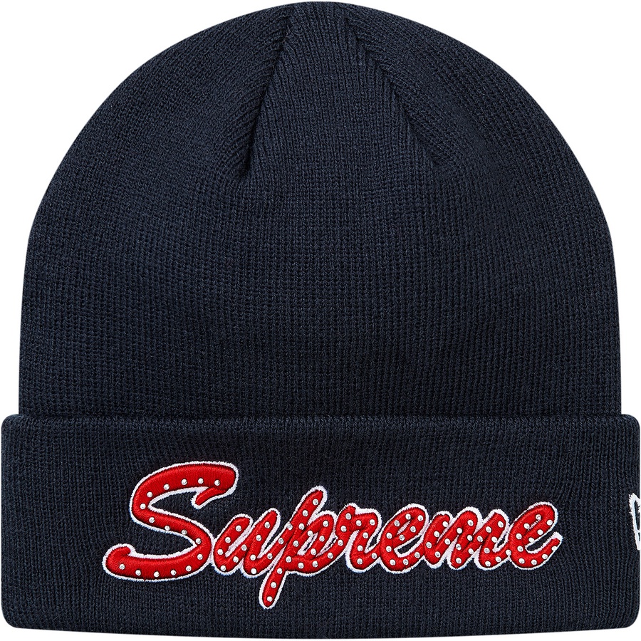 Details on New Era Script Beanie Navy from fall winter 2018 (Price is $38)
