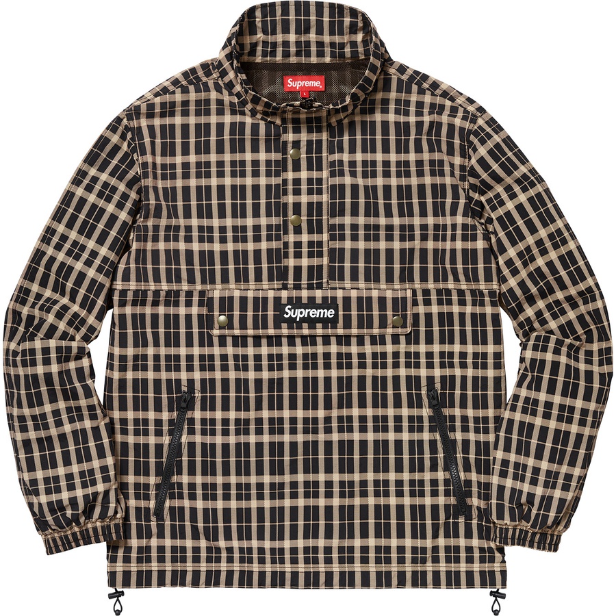 Details on Nylon Plaid Pullover Tan from fall winter
                                                    2018 (Price is $168)