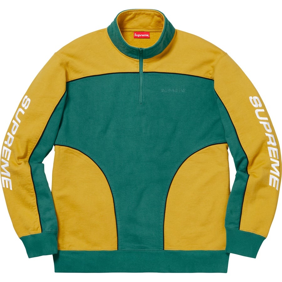 Details on Speedway Half Zip Sweatshirt Dark Teal from fall winter
                                                    2018 (Price is $158)