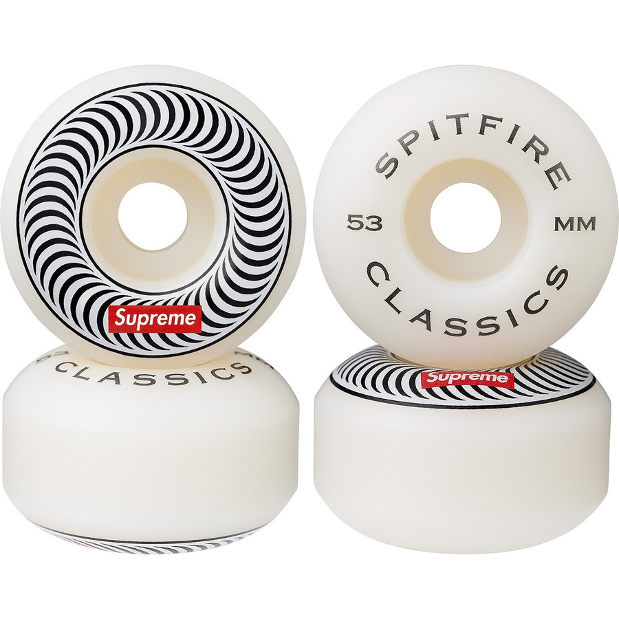 Details on Supreme Spitfire Classic Wheels (Set of 4) White 53MM from fall winter 2018 (Price is $30)