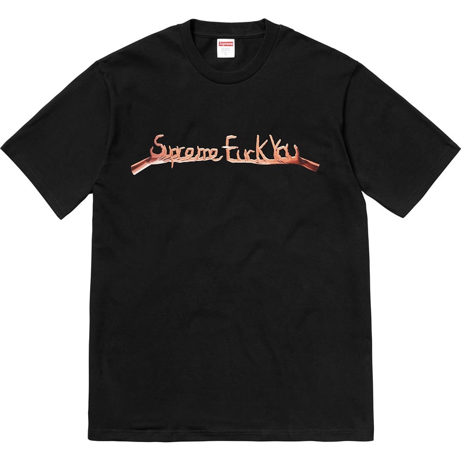 Details on Fuck You Tee Black from fall winter 2018 (Price is $36)