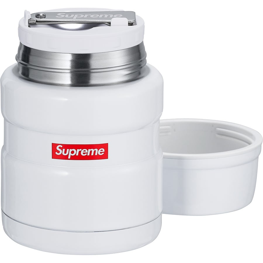 Details on Supreme Thermos Stainless King Food Jar + Spoon White from fall winter
                                                    2018 (Price is $40)