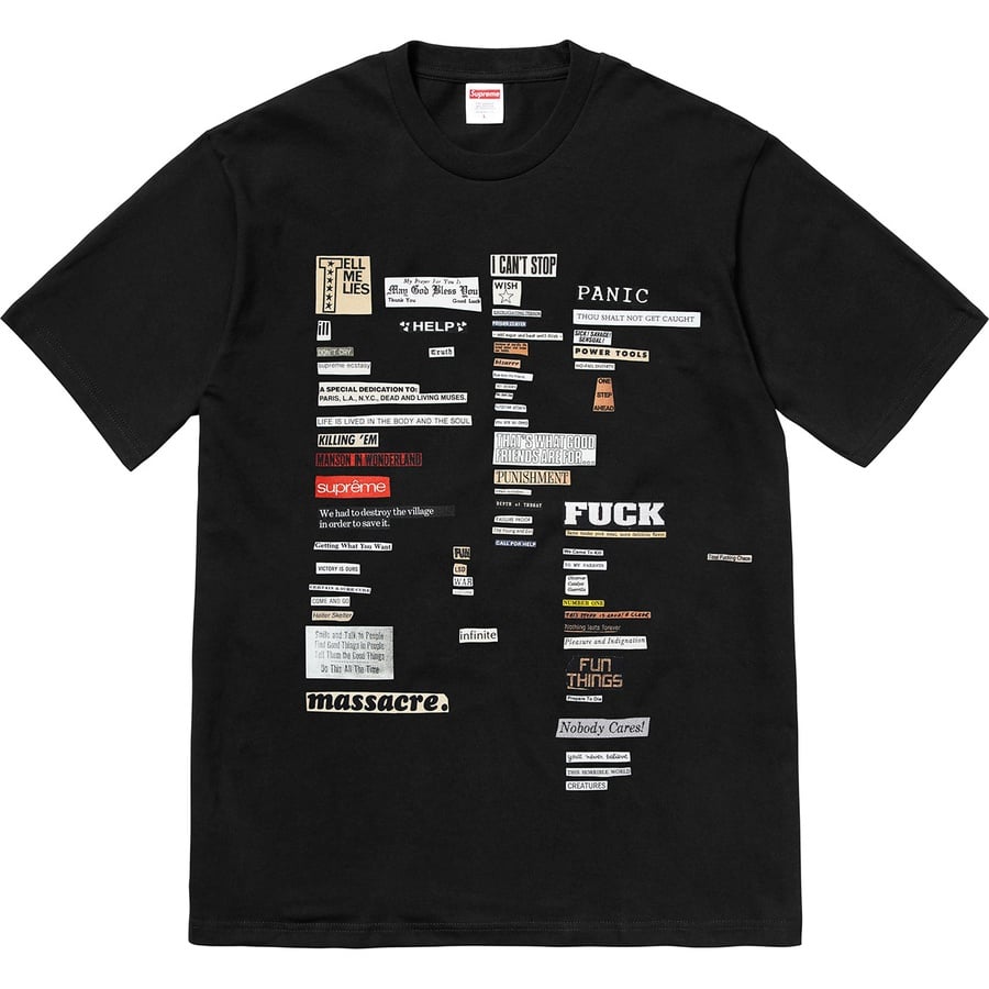 Details on Cutouts Tee Black from fall winter 2018 (Price is $36)