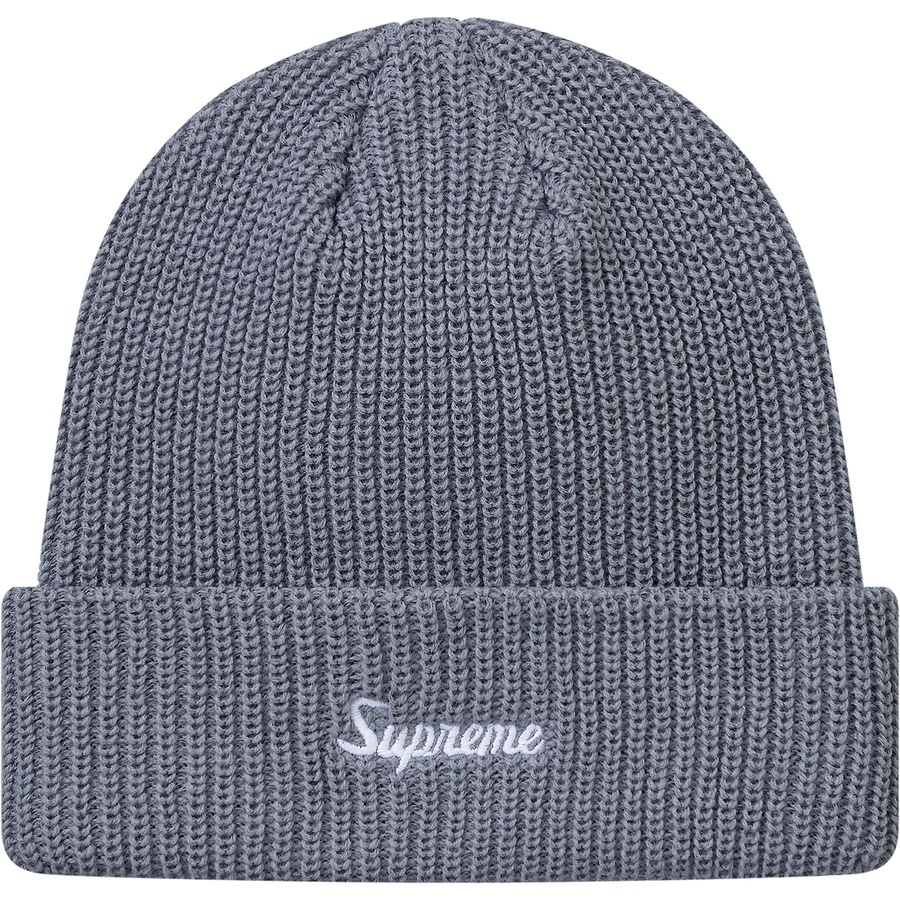 Details on Loose Gauge Beanie Slate Blue from fall winter 2018 (Price is $32)