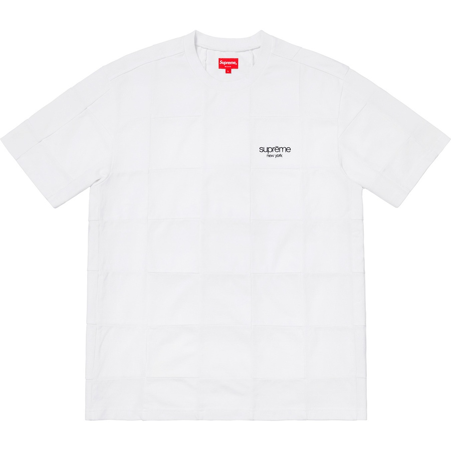 Details on Patchwork Pique Tee White from fall winter 2018 (Price is $110)