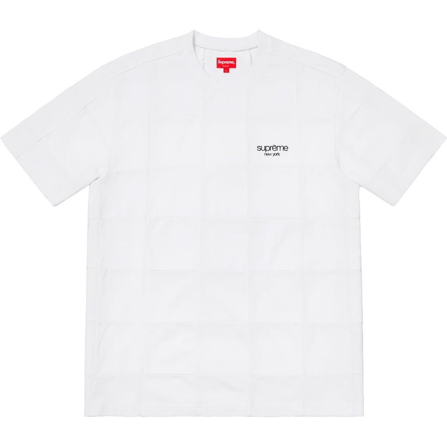 Details on Patchwork Pique Tee White from fall winter
                                                    2018 (Price is $110)