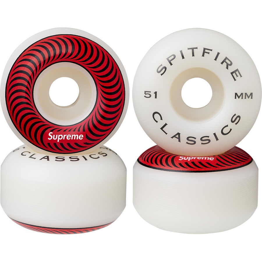 Details on Supreme Spitfire Classic Wheels (Set of 4) Red 51MM from fall winter 2018 (Price is $30)