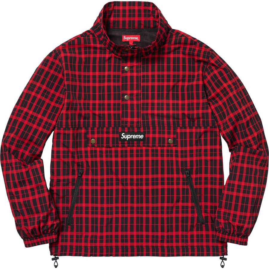 Details on Nylon Plaid Pullover Red from fall winter
                                                    2018 (Price is $168)