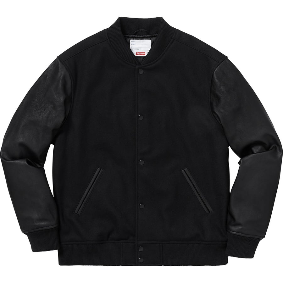 Details on Motion Logo Varsity Jacket Black from fall winter
                                                    2018 (Price is $398)