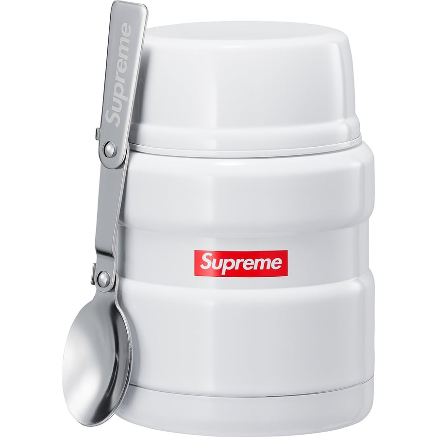 Details on Supreme Thermos Stainless King Food Jar + Spoon White from fall winter 2018 (Price is $40)
