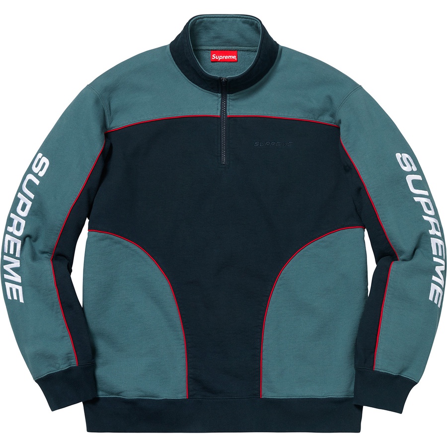 Details on Speedway Half Zip Sweatshirt Navy from fall winter
                                                    2018 (Price is $158)