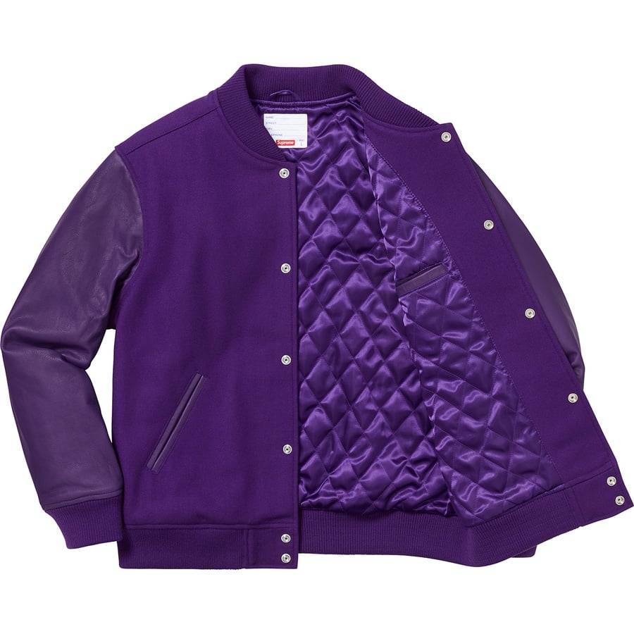 Details on Motion Logo Varsity Jacket Purple from fall winter
                                                    2018 (Price is $398)