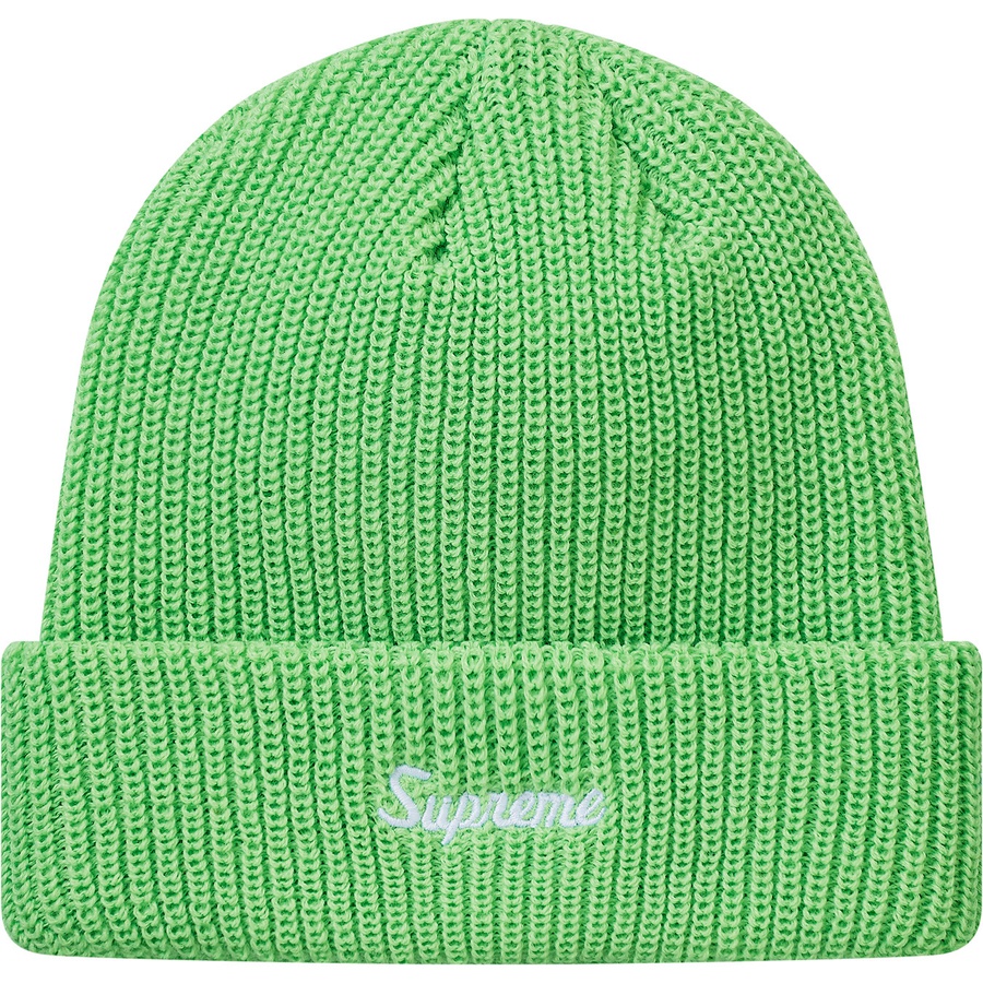 Details on Loose Gauge Beanie Light Green from fall winter 2018 (Price is $32)
