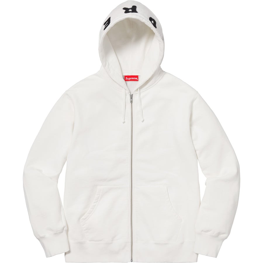 Supreme Bone Zip Up Sweatshirt (FW18) - White - $168