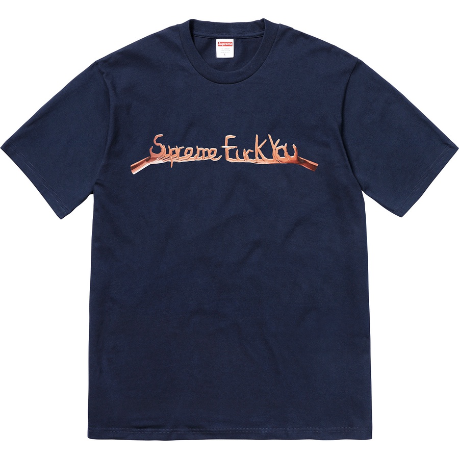 Details on Fuck You Tee Navy from fall winter
                                                    2018 (Price is $36)