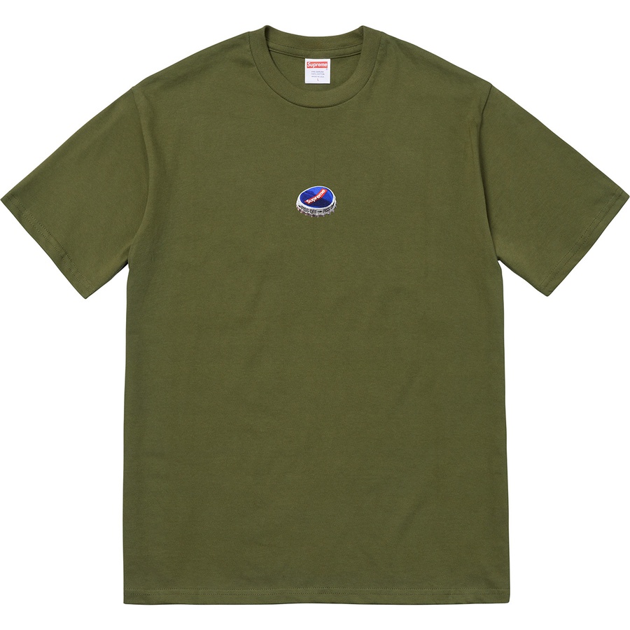 Details on Bottle Cap Tee Olive from fall winter
                                                    2018 (Price is $36)