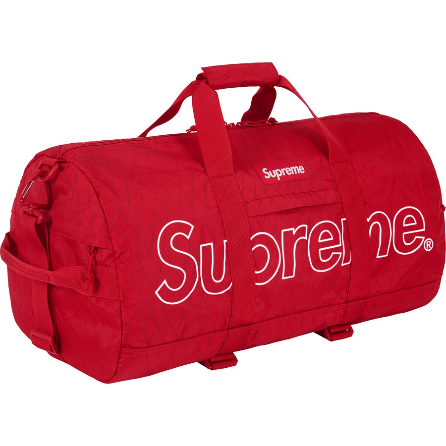 Details on Duffle Bag Red from fall winter
                                                    2018 (Price is $168)