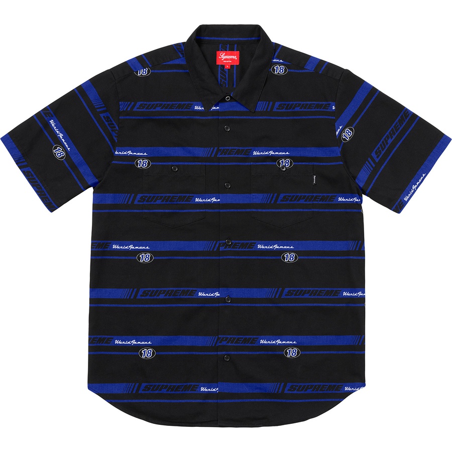 Details on Striped Racing Work Shirt Black from fall winter
                                                    2018 (Price is $128)