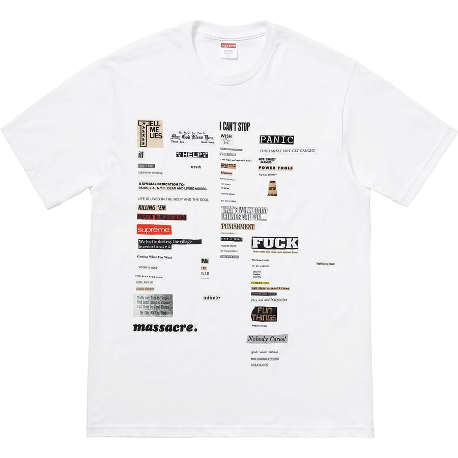 Details on Cutouts Tee White from fall winter 2018 (Price is $36)