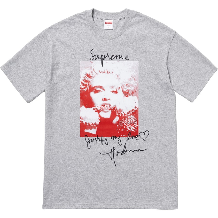 Details on Madonna Tee Heather Grey from fall winter
                                                    2018 (Price is $48)